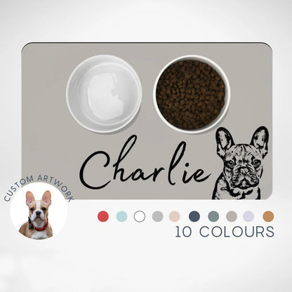 Bowl mat with picture and name of your pet