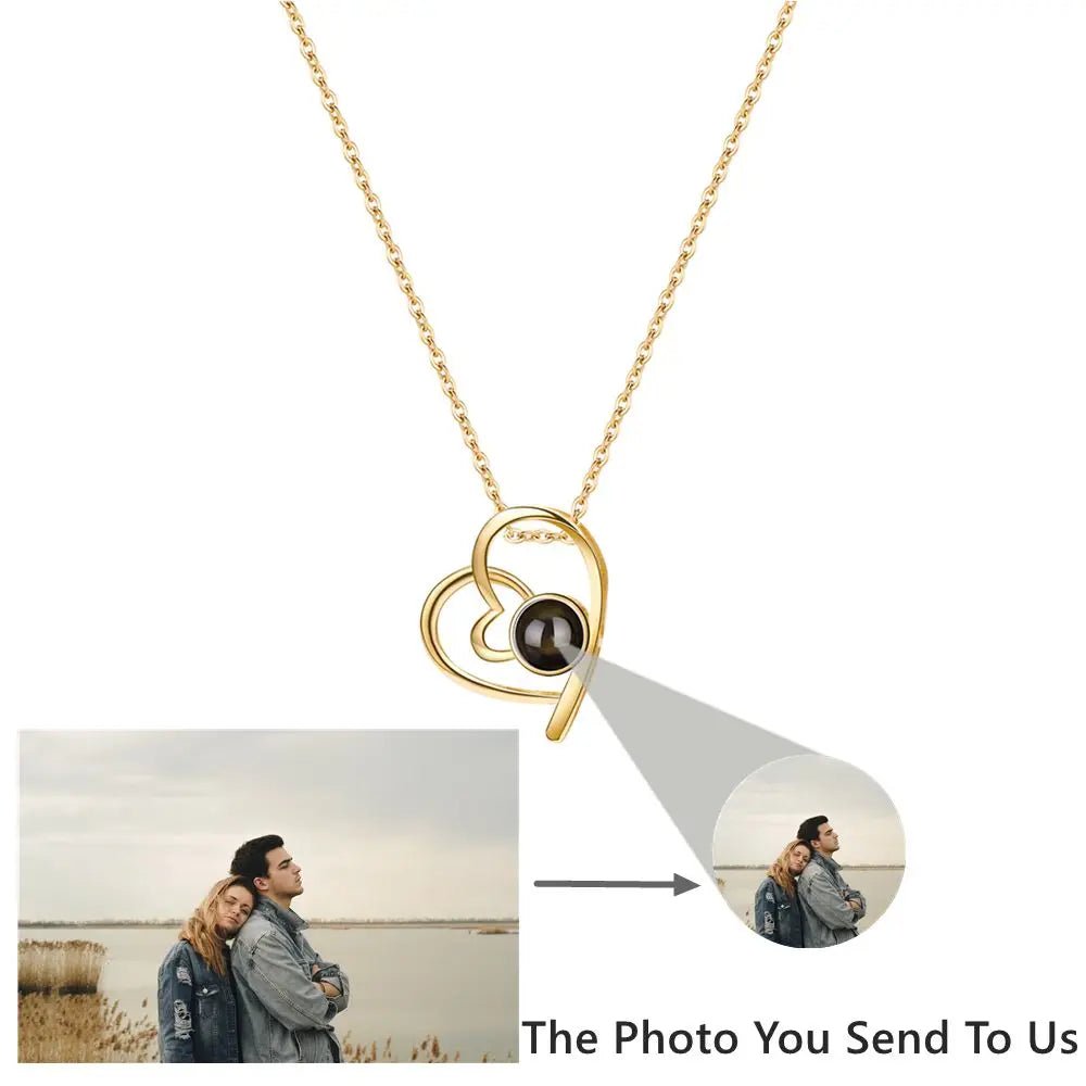 Einführungsangebot: Herz-Halskette mit Projektion für ein Bild deiner Wahl - Mija Esro