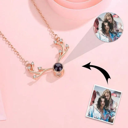 Geweih-Halskette mit Projektion eines Bildes deiner Wahl - Mija Esro