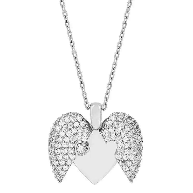 Herz Halskette mit Strass zum Öffnen - personalisierbar mit Bild deiner Wahl - Mija Esro